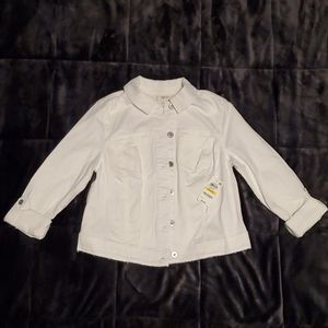 NWT Style & Co White Denim Jacket